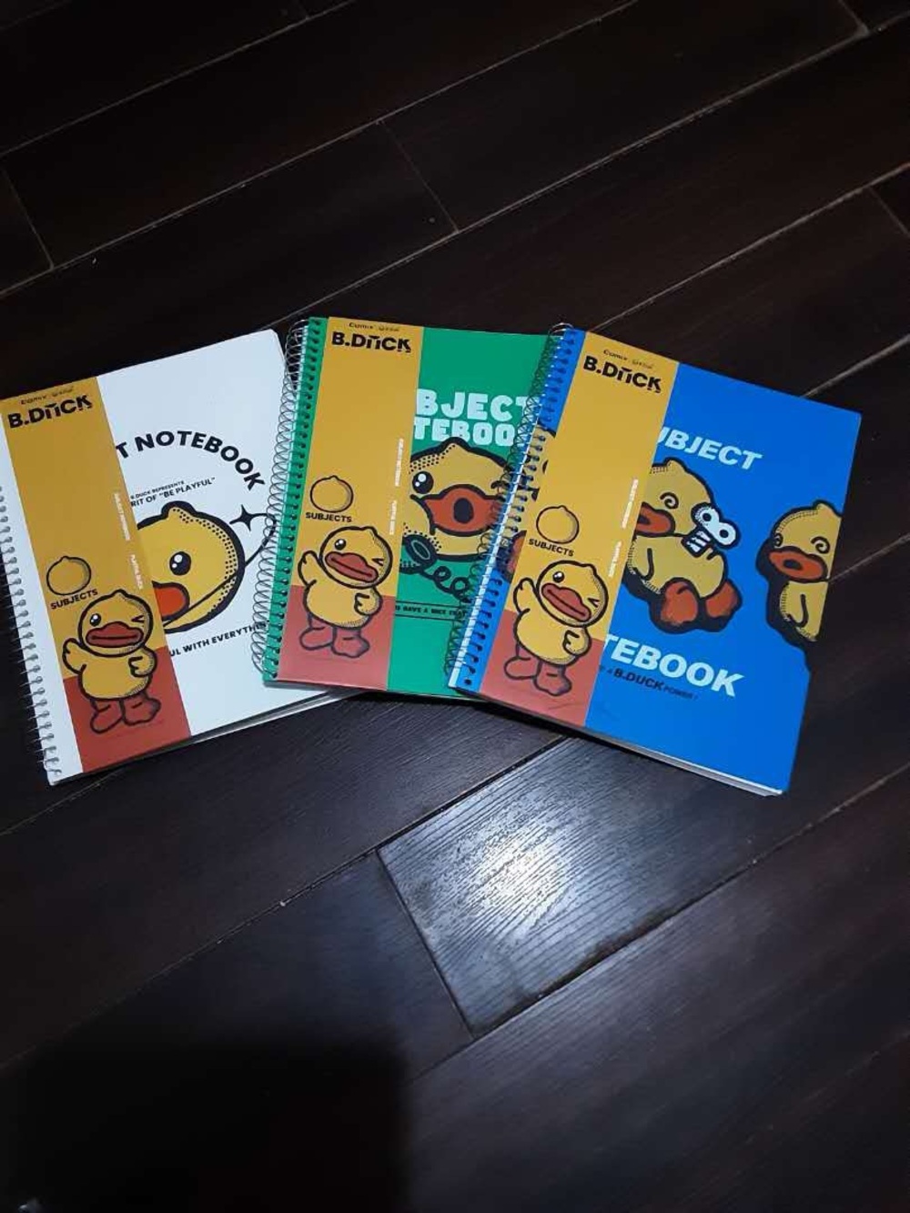 Lot of 3 Comix B. Duck Subject Notebook Featuring a Playful Duck Illustration